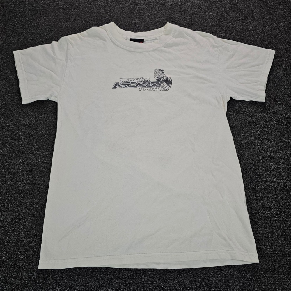 Vintage Dragon Ball Z Trunks Graphic Shirt White Mens Small Anime Y2K Youth XL - Picture 3 of 9